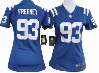 Nike Women's Team Jersey Indianapolis Colts 93 Dwight Freeney Blue Game